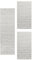 HomebyHome Bettumrandung Schlafzimmer 3 teilig Teppich Creme-2 - Waschbarer Bettumrandung Teppich Läufer Set Extra Flauschig Bettvorleger Schlafzimmer Bettset:2 St. 60x110 cm | 1 St. 80x150 cm