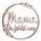 Ocasy Grabstecker Sternchenring mit Mama du fehlst, Grabdeko mit Spruch, Grabschmuck aus Holz, Blumenstecker zum Andenken
