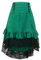 UIFLQXX Fashion Damen Gothic Steampunk Rock asymmetrisch hoch niedrig Kleid Vintage Gypsy Hippie Party Rock, grün, 52