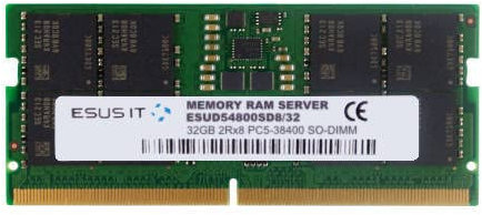 ESUS IT Memoria RAM DDR5 per Laptop - Modulo di Memoria SO DIMM - Frequenza 4800 MHz - Alimentazione 1,1 V - Rank 2Rx8-32 GB