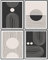 IKORNUO Abstract Boho Wall Art Prints for Living Room, Bedroom, Kitchen, Bathroom Wall Decor, Minimalistic Room Decor Poster & Pictures, Black and White Wall Art, Set of 4, 8 x 10, Unframed.