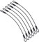 GORGECRAFT 6-Pack Acciaio Inossidabile Cordino Cordino Cavo Cinghia di Sicurezza Cavo di Sicurezza in Ferro Filo con Doppie estremità Ad Anello Cavo di Sicurezza in Plastica Rivestita Lucchetto