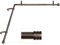 Eck-Fenster-Gardinenstangen, 121,9 bis 213,3 cm, HOTOZON Heavy Duty Einzelstange für Fenster (40,6 bis 203,3 cm), Antik-Bronze, Endkappen-Endstücke