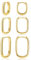 ALEXCRAFT Gold Hoop Earrings for Women, 14K Goldplated Small Square Hoop Earrings Set, 3 Pairs 925 Sterling Silver Cartilage Huggie Square Shape Hoop Earrings Gold Geometric Quadrilateral Earrings