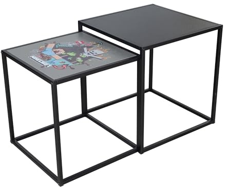 phoenix group AG Minecraft - Beistelltisch, Satztisch im 2er Set, mit Minecraft Print und Metallrahmen