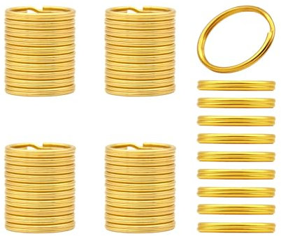 Lot de 50 porte-clés ronds en métal doré de 30 mm pour la maison, la voiture, les médailles, les décorations de bureau