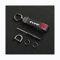 Générique Porte-CléS De Voiture pour Honda Type R, Fibre De Carbone Cuir Anneau en D Pivotant À 360° Auto Porte-clés,Black-12.5CM