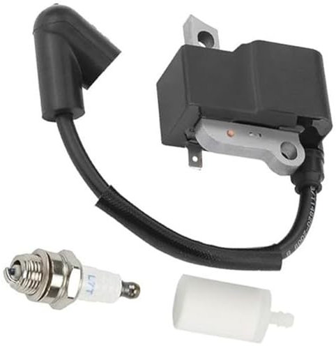 Clynex Zündmodulspule mit Zündkerze, for Husqvarna, 435 435E 440E 445 445 E 450 450E Kettensäge, for JONSERED, CS2245 CS2245S CS2250S Kettensäge ersetzt 573935702 544243801 573935701 505427201 Zündspu