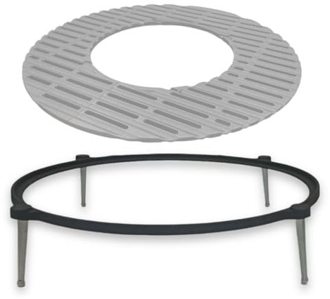 LUNA WAY CAST IRON - Supporto FRAME in ghisa smaltata Ø52,5 cm | Per griglia barbecue | Multiuso per spiedi e accessori modulari | Piedini removibili