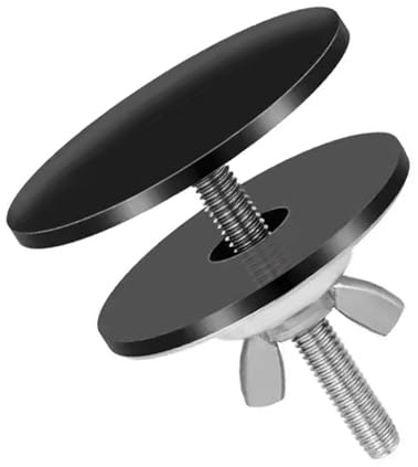 Sink Hole Cover, Stainless Steel Sink Blanking Cap with Black Top, Tap Hole Stopper for Keeping Kitchen & Bathroom Clean(Black)