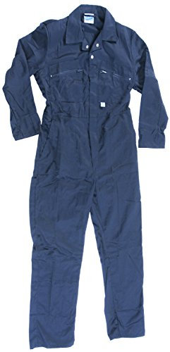 Men's Luxury Heavyweight Blue Castle Zip Front Boiler Suit - Work Overalls (38 Chest, Navy Blue)