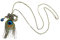 YAZILIND Pfau Feder Lange Halsketten Schellfisch Aussagen Kristall Kragenchoker Chunky Für Frauen Colorful (Pfauenfeder Halskette)