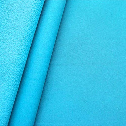 Softshell Fleece Stoff Meterware Himmel-Blau