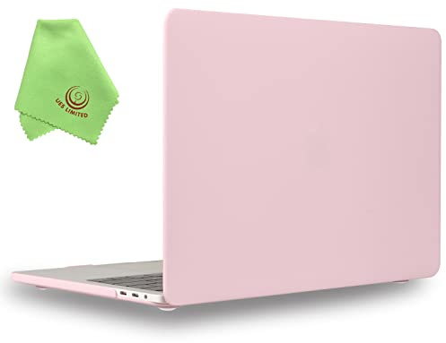 UESWILL, custodia rigida opaca per MacBook, morbida al tatto, include panno in microfibra, Rose Quartz, 2016 Macbook Pro 15 (Touch Bar)
