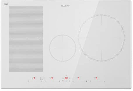 Klarstein Placa Induccion Eléctrica 7500W, Vitrocerámica Inducción Eléctrica de 4 Fuegos, Placas de Cocción de Sobremesa, Control Táctil, Placas de Cocción de Inducción, Placas Eléctricas para Cocinar