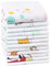HOULIFE Kinder Taschentücher – Baby Stofftaschentücher, Doppelschicht Taschentuch Baumwollgarn für Mädchen Jungen, 12 Stücke 12 Muster, 35x35cm (12, 35x35cm/13.78x13.78)