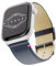 Eternel - Simple tour Bracelet iconique - Compatible toutes Apple Watch - 41/42mm - Fait main en France - Tannage végétal - Bleu Marine - Adaptateurs aluminium argent
