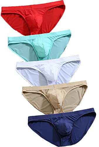 Faringoto Slip ultra léger et respirant en soie glacée pour homme en micro maille respirante pour se détendre la nuit, 5 couleurs., M
