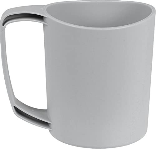 Lifeventure Ellipse Mug en plastique pour camping, voyage et plein air, gris clair, 300 ml