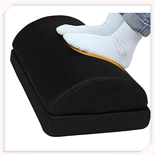 JHLA Fußhocker Für Sessel Leder Braun Ergonomisches Design Home Office Schreibtisch Fußstütze Fußschemel Mit 2 Optionalen Bezügen Rutschfester Fußhocker für Home Office und Reisen