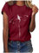 MeiLyviba T-Shirt Damen Sommer Kurzarm Mode Hemd Bluse O-Ausschnitt Motiv Sommershirt Oberteil Tops Pullover Casual Rundhals Damenbluse Kurzen Ärmel