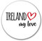 Huuraa Aufkleber Ireland My Love Sticker 10cm für alle Fans von Irland Geschenk Idee für Freunde und Familie