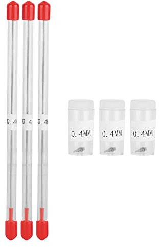 3 Sets 0.4mm Airbrush Needles and Nozzles, Marked Storage Container, Paint Spray Pen for Spray Gun Sprayer