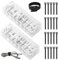 UxradG Cable Tidy Box Cable Storage Boxes Organisers 2 Pack, Transparent Cable Management Box with 8 Compartments, Storage Box for Charger and Power Strips with 20 Wire Ties Reusable