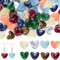 FOJIIUOK Herz Perlen Acrylperlen 100 Stück Edelstein Cabochon Acrylperlen Glücksbringer Stein Herzperlen zum Auffädeln Für Diy-schmuckherstellung, Halsketten, Armbänder, Ohrringe, Schlüsselanhänger