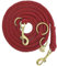Leisegrün Paracord Hundeleine 2m | Handgefertigte Leine 3-Fach verstellbar | Handmade für kleine und mittelgroße Hunde (Ruby, 2 m) | Farbe: Rot