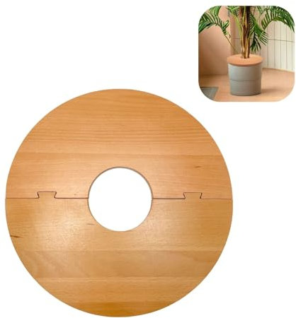 QUTIING Plant Protectors from Animals, Wooden Plant Pot Cover, Indoor Plant Protector from Cats, Plant Protectors from Animals for Indoor and Outdoor Use