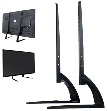 Pied TV universel - Support réglable en hauteur pour téléviseur LCD LED 32-70 / 69,3 x 35,5 cm - Plat et incurvé jusqu'à 35 kg