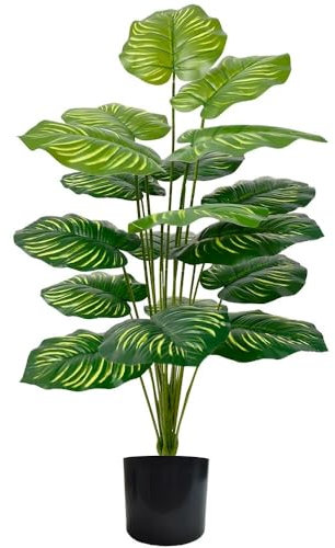 Vmhkjo kunstpflanzen groß 73cm Hoch18 Zweige Grünpflanzen im Topf Künstliche Pflanzen Wie Echt Outdoor Tropical Hawaii Grün Fake Plant für Schlafzimmer Büro Garten Hochzeit Party Deco