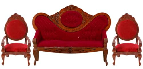 Abaodam 3st Pfirsichfarbener Sessel Mini-raumsofa Mini-hausbedarf Winzige Hausmöbel Kleines Couchmodell Mini-sofamöbel Praktisches Mini-Sofa Puppenmöbel Winziges Sofadekor Rot Wattepad