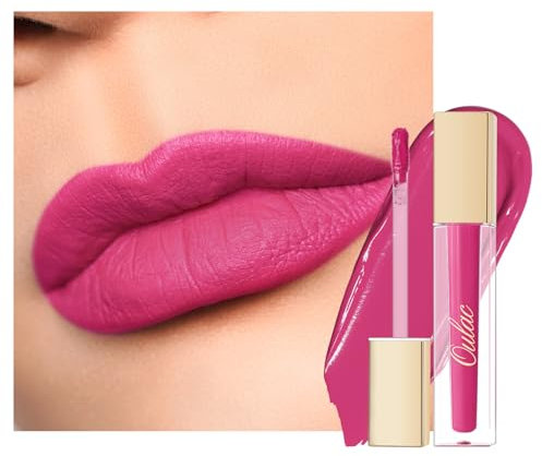 Oulac Flüssiger Lippenstift Matte | Langanhaltender & Kussechter Lippenstife | Rosa Wasserdicht Lip Colour| Cremige vegane Textur | Intensive Pigmentierung | Lippen Make-up 4.5m,M34 Devotion Kiss