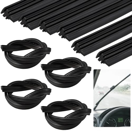 VGECEE 10 Stück Scheibenwischer Gummi 8mm Wischergummi Meterware Ersatzgummi Scheibenwischer Ersatz Scheibenwischergummi Ersatzgummi für Die Meisten Autos, Scheibenwischer Gummi Ersatz