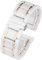 NBCNZCTSAS Ajuste for Samsung Gear S2 S3 Acero for pulsera de cerámica Galaxy Watch 46 mm / 42 mm/Active 2 1 40 mm 44 mm Ajuste for Huawei Watch2 Ajuste for correa de reloj GT(White X rose gold,20mm