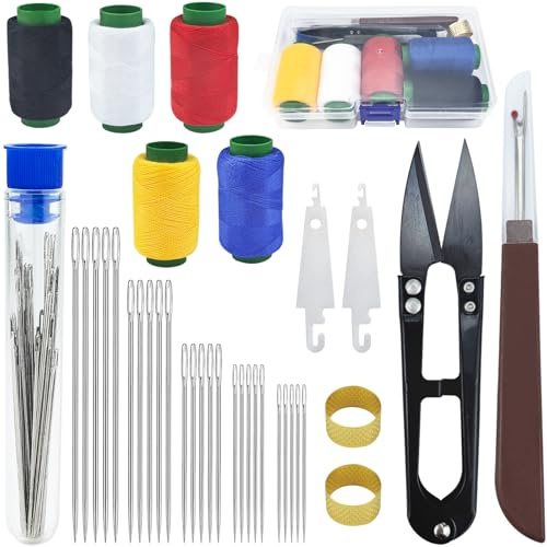 ArtCute 38 Pcs Big Eye Steel Sewing Needles Kit