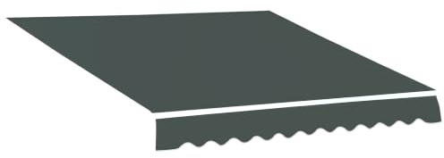Outsunny Techo de Repuesto para Toldo con Dobladillo 382x240 cm Gris | Lona para Toldo, Protección UV, Impermeable, Tela Poliéster 280 g/m², Tela de Repuesto para Patio, Terraza, Jardín, Balcón