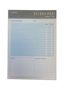 Collins Essential To Do A5 Single Layout Notepad (60 Sheet Pad)