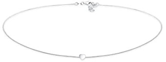 Elli Halskette Damen Choker Herz Anhänger Filigran in 925 Sterling Silber
