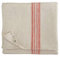Linen & Cotton Luxus Vintage Shabby Chic Rustikal Tischdecke Provence - 100% Leinen, Beige Natur Rot (136 x 250 cm) Tischtuch Stoff Tischwäsche Rechteckig für Haus Home Küche Dekoration Wohnzimmer