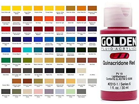 Golden : Fluid Acrylic Paint : 30ml (1oz) : Quinacridone Magenta