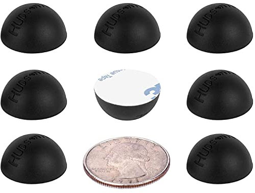 .75 Platinum Silicone Hemisphere Bumper, Non-Skid Isolation Feet with Adhesive - 20 Duro - Black .75 Hemisphere - 8 Pack