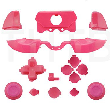 Bumper Triggers Buttons Ersatz Full Set D-Pad LB RB LT RT Tasten für Xbox One Elite Controller (Pink)