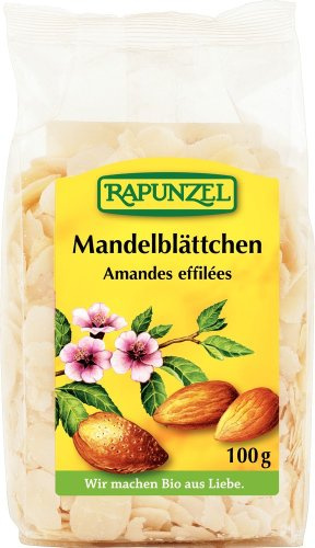 Rapunzel, Foglie di mandorle bio, 100g