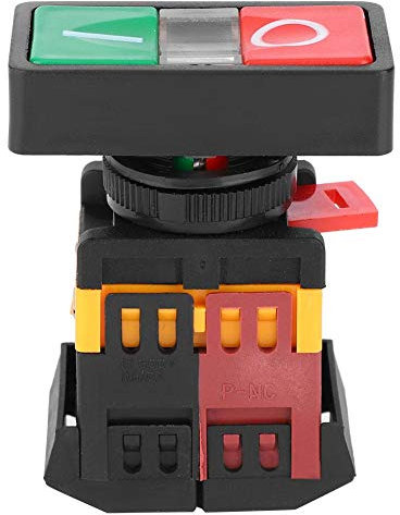 Interruptor de BotóN Doble As-22/25n con BotóN de Encendido Y Apagado de Luz LED 73 X 55 X 28 Mm 24 V/220 V/380 V (24 V)