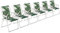 Harbour Housewares Folding Beach Deck Chairs - Banana Leaf - Pack of 6 - Metal Outdoor Patio Seat Lightweight Portable Deck Chair for Picnic, Garden, Camping, Fishing