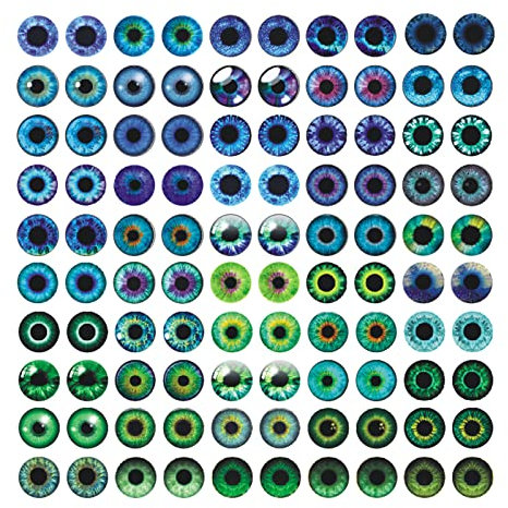 100PCS Eyes Glass Cabochon for Clay Doll Making Sculptures Props Craft DIY Findings Jewelry Making