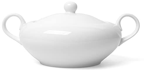 Holst Porzellan Suppenterrine 2,50 l mit Deckel Culina, Weiss, TE 001